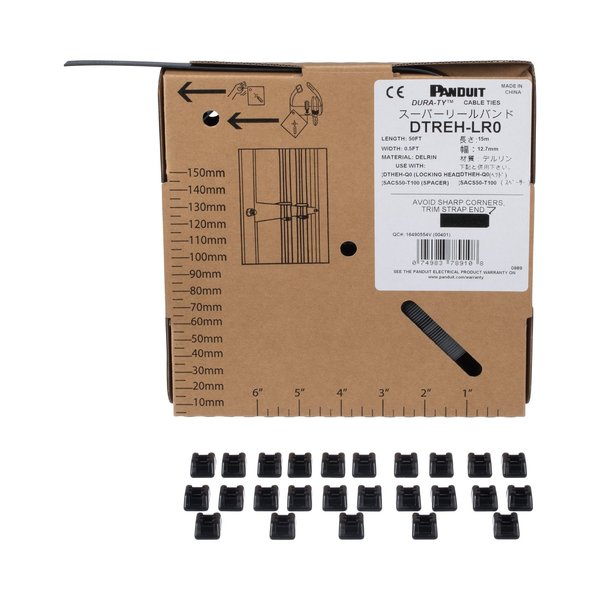 Panduit Cable Tie Kit, Extra-Heavy, Acetal, 25 D DTKEH-0